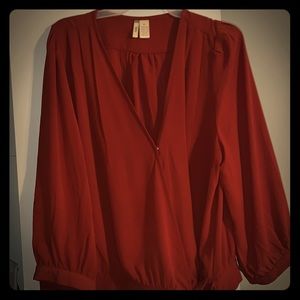 Rusty orange dressy top